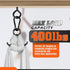 2PCS 5Inch Plated Screw Eyes Hook & 2PCS 8MM Snap Hooks for Securing Cable Wires, Hammock Stand, Indoor & Outdoor