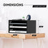 SUPEASY Wood Desk Organizer, 3 Tier Paper File Organizer, Wooden Desktop Mail Sorter for Office, School, Home