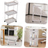 Tofficu Utility Rolling Cart Slim Cart with Wheels Modern Storage Organizer for Kitchen Bathroom Office Multi Shelves