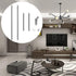 ECUDIS 1/8-IP 3/8" 180 12 Inch 6 Inch Pendant Stem Extension Rod Kit Threaded Diameter Downrods with Degrees Ceiling