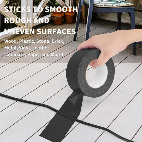 Heavy Duty Black Duct Tape, 40 Yards x 2 Inch, 9 Mils Thickness, Strong Adhesive for Home Repairs, Crafts, and Packing