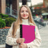Pivotable Refillable Notebook with Dividers and Tabs, 30 College Ruled and 30 Graph Paper, 200 Sheets Capacity (Pink)