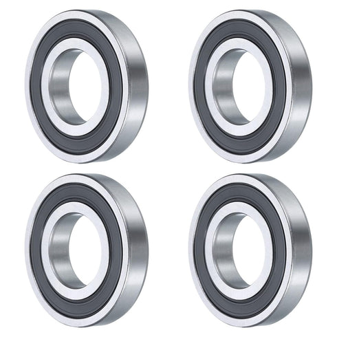 uxcell 4 Pcs 16004-2RS Deep Groove Ball Bearing, 20mm x 42mm x 8mm, High Carbon Chrome Steel