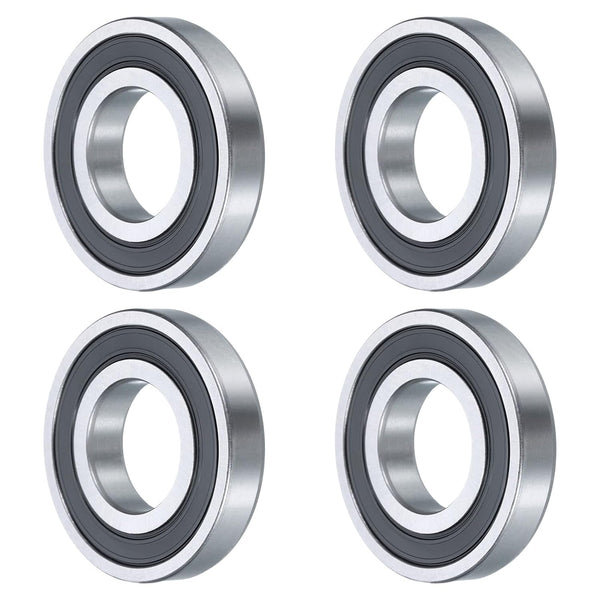 uxcell 4 Pcs 16004-2RS Deep Groove Ball Bearing, 20mm x 42mm x 8mm, High Carbon Chrome Steel