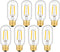 OMAYKEY 2W LED Tubular Bulb, 25W Equivalent, 250 Lumen, 2700K Warm White E26, Dimmable Antique Edison T45, 8 Pack