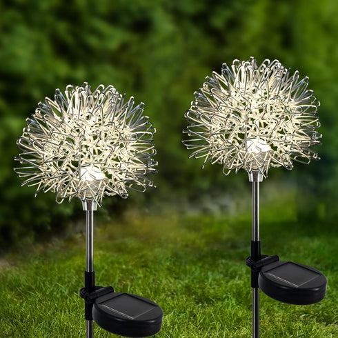 Solar Garden Lights, 2 Pack Waterproof Outdoor Decorative Lights, Auto ON/OFF for Garden Gifts, Halloween, Christmas