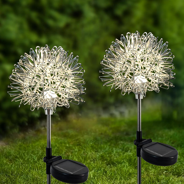 Solar Garden Lights, 2 Pack Waterproof Outdoor Decorative Lights, Auto ON/OFF for Garden Gifts, Halloween, Christmas