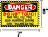 Do Not Touch Stickers "DO NOT Touch" Danger Warning Labels, 5 x 7 Inch Electrical Shock Hazard Vinyl Decals
