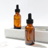 Magic Season Boston Round Glass Bottles (Amber, 1 fl oz) with Droppers - 2 Pcs