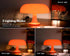 Dimmable 3 Mushroom Lamp Orange Mushroom Table Lamp with Lighting Modes, Charging LED Desk Lamp for Women's Gift Home