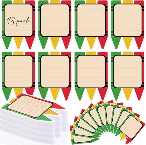 Janlaugh 48 Pads 1440 Sheets Crayon Sticky Notes Teachers Note Pads Appreciation Gifts