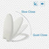 JINGZE Elongated Toilet Seat Slow Close, Quiet Toilet Seat Cover with Never Loosen Durable Toilet Seat Lid Easy