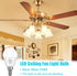 LED Ceiling Fan Light Bulbs 40W Equivalent 120V LED Candle Holder Bulb, 5W 2700K Warm White Used for Chandeliers, Ceiling Fan Lights, Wall Chandeliers, etc, E12 Base 4Packs by Ajuns