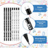 Music Note Pencils, Music Themed Round White Black Pencils with Eraser for School Office Supplies, 7 Inches (24 Pieces)