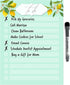 Dry Erase to Do List Vinyl Whiteboard Sticker Decal by Glassboard Studio | Removable & Reusable | Magnetic Fine-Tip Marker Included (9 x 12 inches, Vintage Lemon)