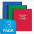 Oxford Spiral Notebook 3 Pack, 1 Subject, 100 Sheets, Wide Rule, Durable Plastic Covers, 8.5 x 11, Red, Green, Blue