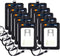 PU Leather ID Badge Card Holder - Vetoo 10 Pack Vertical ID Badge Holders with Detachable Lanyard/Strap