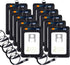 PU Leather ID Badge Card Holder - Vetoo 10 Pack Vertical ID Badge Holders with Detachable Lanyard/Strap