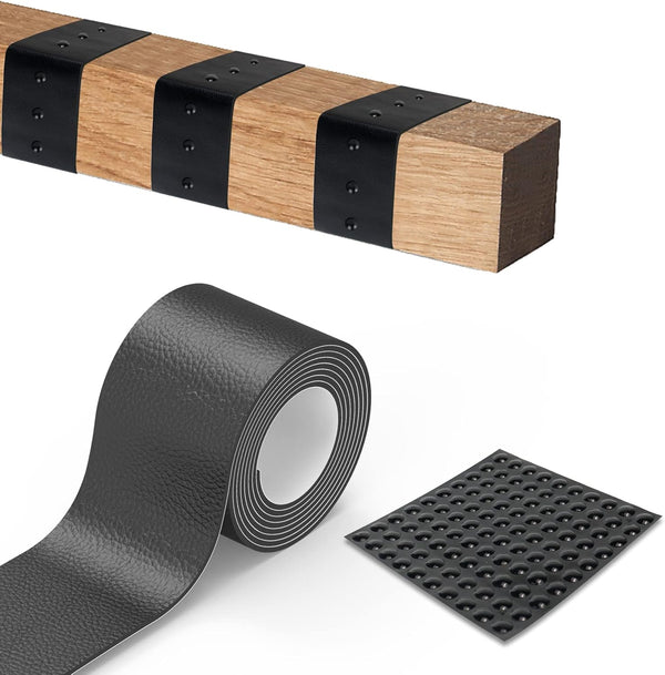 Flamorrow Faux Wood Beam Strap, 5ft Ceiling Beams Strap, Self-Adhesive Decorative Leather