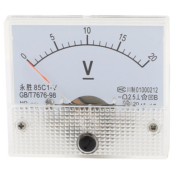 uxcell 85C1-V Panel DC Voltage Volt Analog Gauge Meter, Voltmeter 0-20V