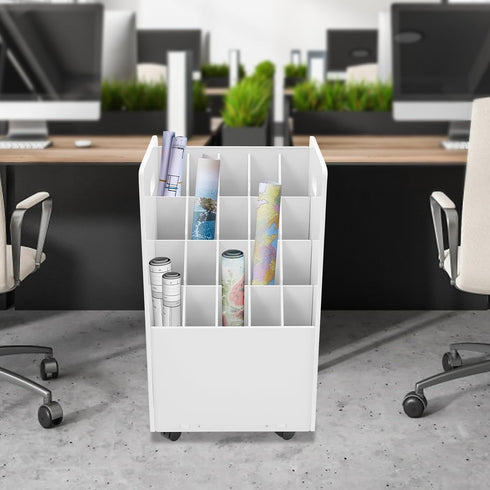 lxrnqcey 20-Slot Blueprint Organizer, Roll File Storage Holder, Construction Plan Holders, Blueprint Storage