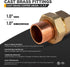 Everflow DDGV0001 1" No Lead Copper Union Fitting, Sweat to Female Threaded Connects