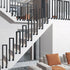 PAUANI Children(Black,35cm/13.7in) U-Shaped Side Mount Railing - Indoor Metal Stair Handrail, Safety Non-Slip Deck