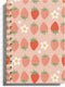 Strawberry Journal, Aesthetic Spiral Notebook for Women, Cute Composition Notebook, 5.5x8.3 Hardcover Office Supplies