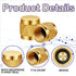 1/4'' Flare Caps, Round Brass HVAC Locking Caps with Neoprene O-Ring Seal, AC Service Valve Caps (5PCS)