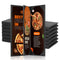 MYFULLY Restaurant Menu Holders 4.25" x 11", 6 Pack Black PU Leather