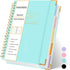 Huhuhero Lined Spiral Notebook Journal - 5 Subject College Ruled Hardcover Notebooks for Work, School, Mint Green