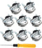 8 Pcs Zinc Clamp Type Cable Connectors, 1/2 Inch Fittings for Metallic Conduit Protecting Cables