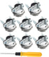 8 Pcs Zinc Clamp Type Cable Connectors, 1/2 Inch Fittings for Metallic Conduit Protecting Cables