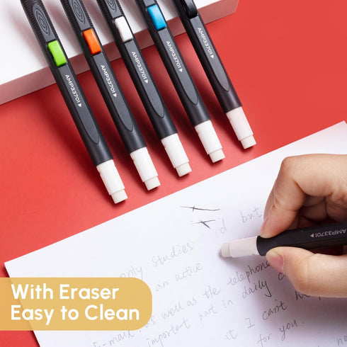 M&G 9 Pcs Mechanical Pencils Sets - 6 Mechanical Pencils, 3 Tubes of Lead Refills for Sketching and Drafting