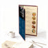 12 8.5x14 2 4 Pcs Menu Covers, Legal Size, Page View menu Holder, Toothed Metal Corners, Waterproof & Scratch-Resistant