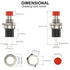Momentary Push Button Switch, 10pcs Mini SPST Pushbutton Switches with Red Cap, 1A 250VAC Wire Normally Open(NO)