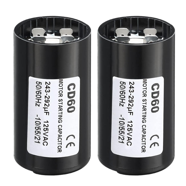 PATIKIL Motor Start Capacitor, 2 Pack 243-292uF/Mfd 125V for Electric Motor Starting