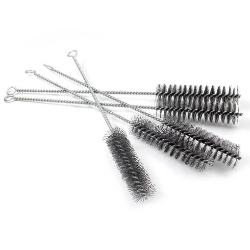 Utoolmart Wire Tube Brushes, Stainless Steel Bottle Bristle Cleaning Spiral Power Pipe Brush, 5pcs