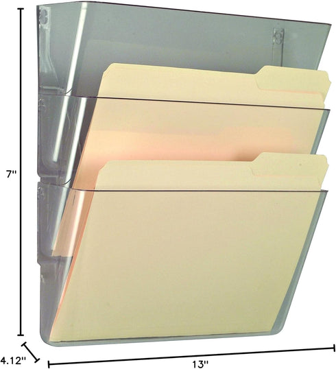 Officemate Wall Files, Clear, Letter/A4 Size, 3 Pack
