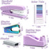 Purple Office Supplies Set, UPIHO Stapler and Tape Dispenser Set, Office Desk Accessories Kit with Stapler, Tape, Remover, Staples, Clips, Scissor and Tabs for Women, Clerks… by UPIHO