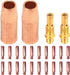 Mig Welding Gun Accessory Kit for Forney 140 FC-i Mig Gun, 20pcs Contact Tips + 2 Gas Nozzles