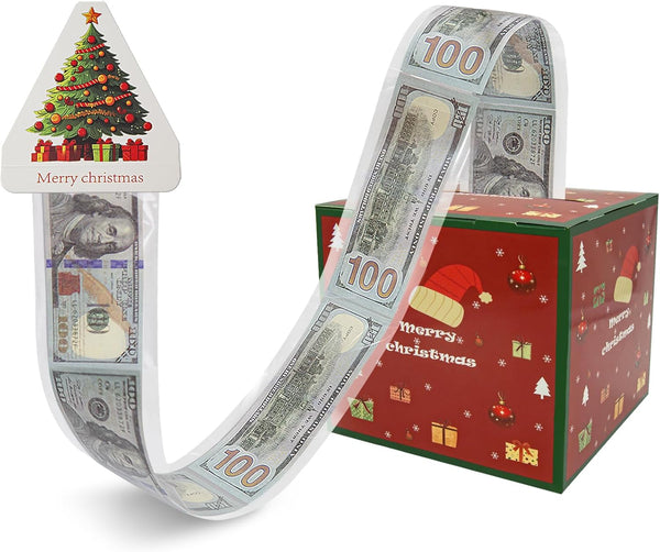 FERGONO Money Box for Cash Gift Pull, Merry Christmas Money Gift Box Surprise