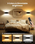 3 8000mAh PopoIron Motion Sensor Wall Sconce Indoor with Remote Control Colors Wireless Wall Light LED Wall Sconces