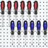 Ripeng Pegboard Screwdriver Holders - Multi Ring Tool Organizer Accessories, Six Tool Organizer Racks for Pegboard,