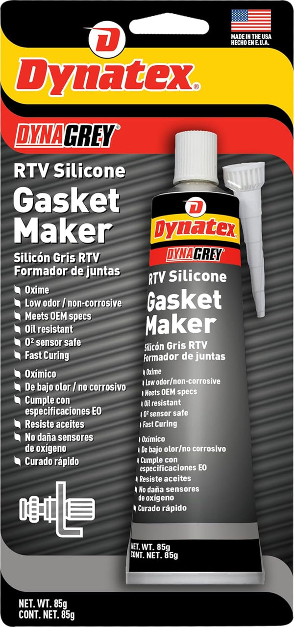47181 DynaGrey Low Volatile RTV Silicone Gasket Maker, -85 to 500 Degree F, 3.8 oz Tube