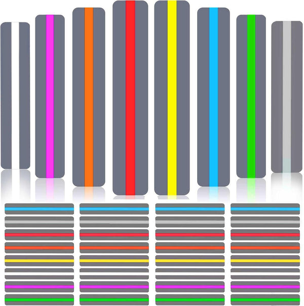 Chinco 32 Pieces Guided Reading Strips, Highlight Strips, Colored Overlays for Dyslexia, Mixed Colors