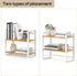 Office Desk Shelf Organizer - Wood Desktop Bookshelf Supplies Storage Rack, 2 Tier Shelf for Desk and Dresser