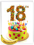 The Best Card Company Jumbo 18th Happy Birthday Card (8.5 x 11 Inch) - Notecard with Envelope for 18 Years