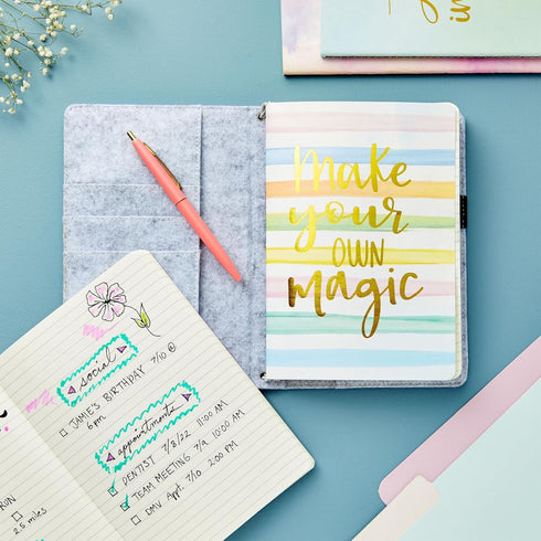 Paper Junkie 6 Pack Inspirational Notebooks for Women, A5 Motivational Soft Cover Journals for Students, Watercolor Designs, Gift Set (5.7 x 8.2 In) by Paper Junkie