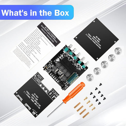 5.0 50W+50W+100W 2.1 TPA3116D2 Bluetooth Channel Subwoofer Amplifier Board HiFi Treble and Bass Control Stereo Digital